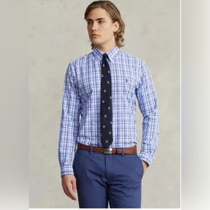 Polo Ralph Lauren Classic Fit navy and white plaid button down